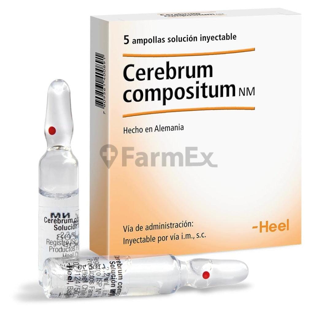 Cerebrum Compositum NM solución inyectable x 5 ampolla Farmex-Fonasa-Persistente